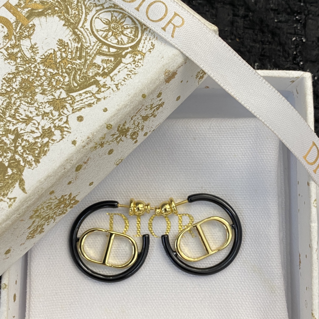 Dior Joyas Pendiente Calidad sin igual
 Negro Vintage