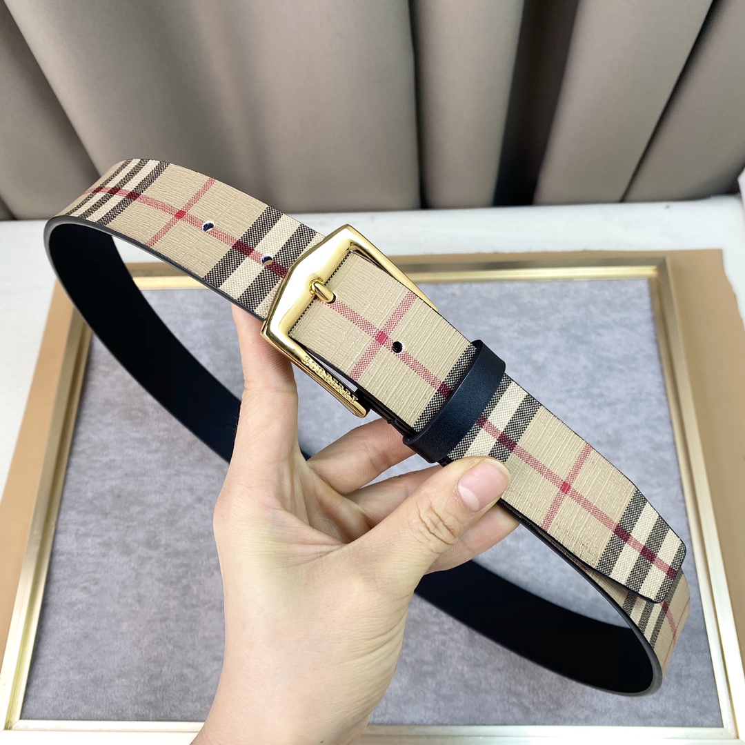 TB巴宝L进口牛皮宽3.5CM官网同