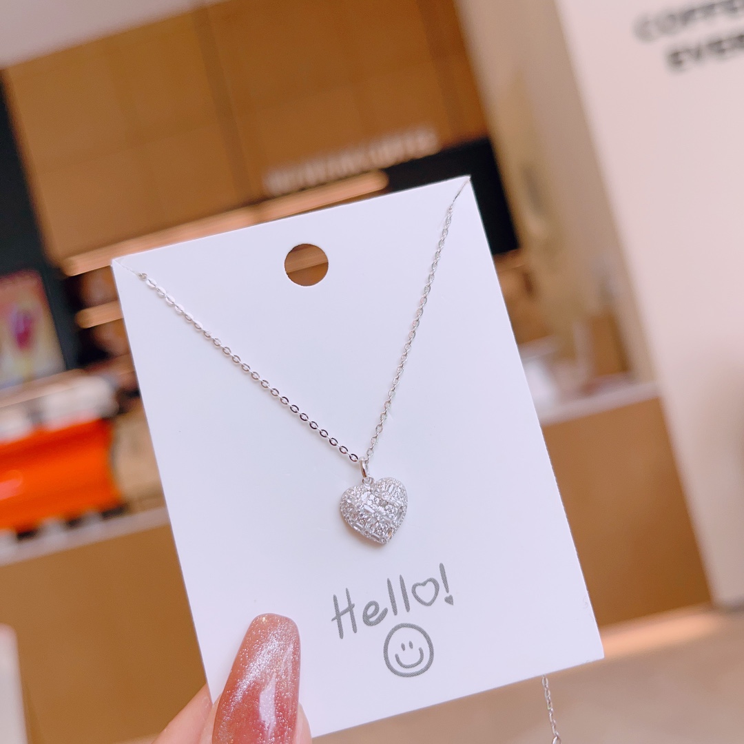 S925 Sterling Silver Necklace Fresh Gift for Her Gold