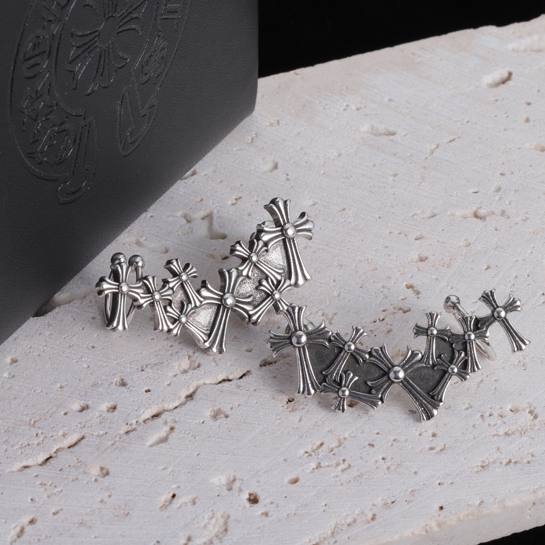 NO:114131,Cross earrings, earbone clips, jewelry quality, chrome hearts19860909克罗心耳钉耳骨夹,饰品精品,chrome hearts,Jewelry