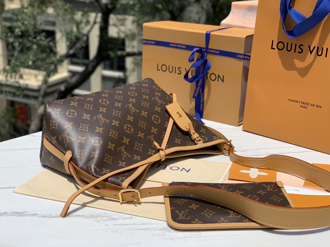 🌼尺寸29x24x12cm 渠道特供 LV 爆款M46203 CARRYALL系列小号购物袋，上市第一天