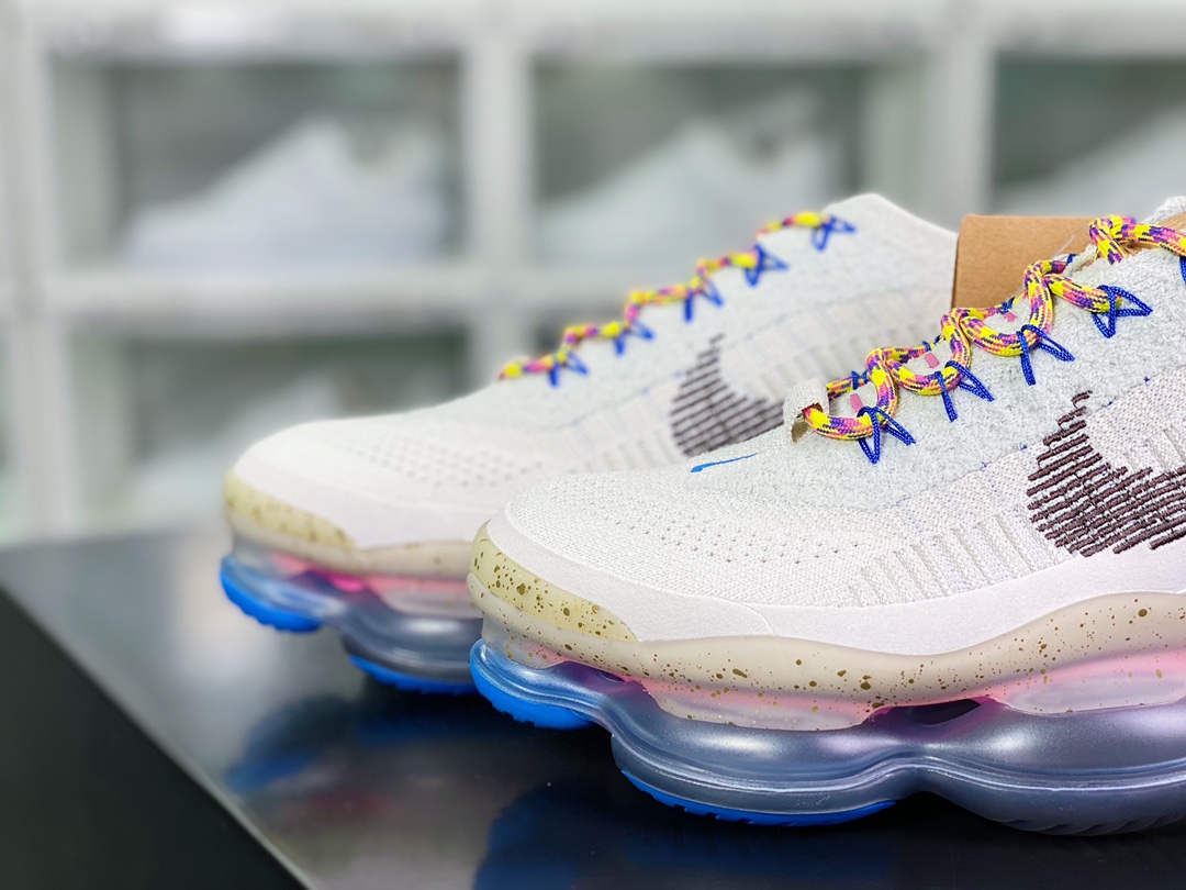 300 Nike Air Max Scorpion Flyknit”Hiking”天蝎座系列2022款慢跑鞋“针织浅灰黄粉蓝”FJ7070-001