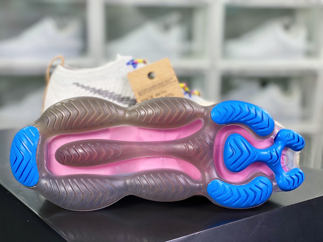 300 Nike Air Max Scorpion Flyknit”Hiking”天蝎座系列2022款慢跑鞋“针织浅灰黄粉蓝”FJ7070-001