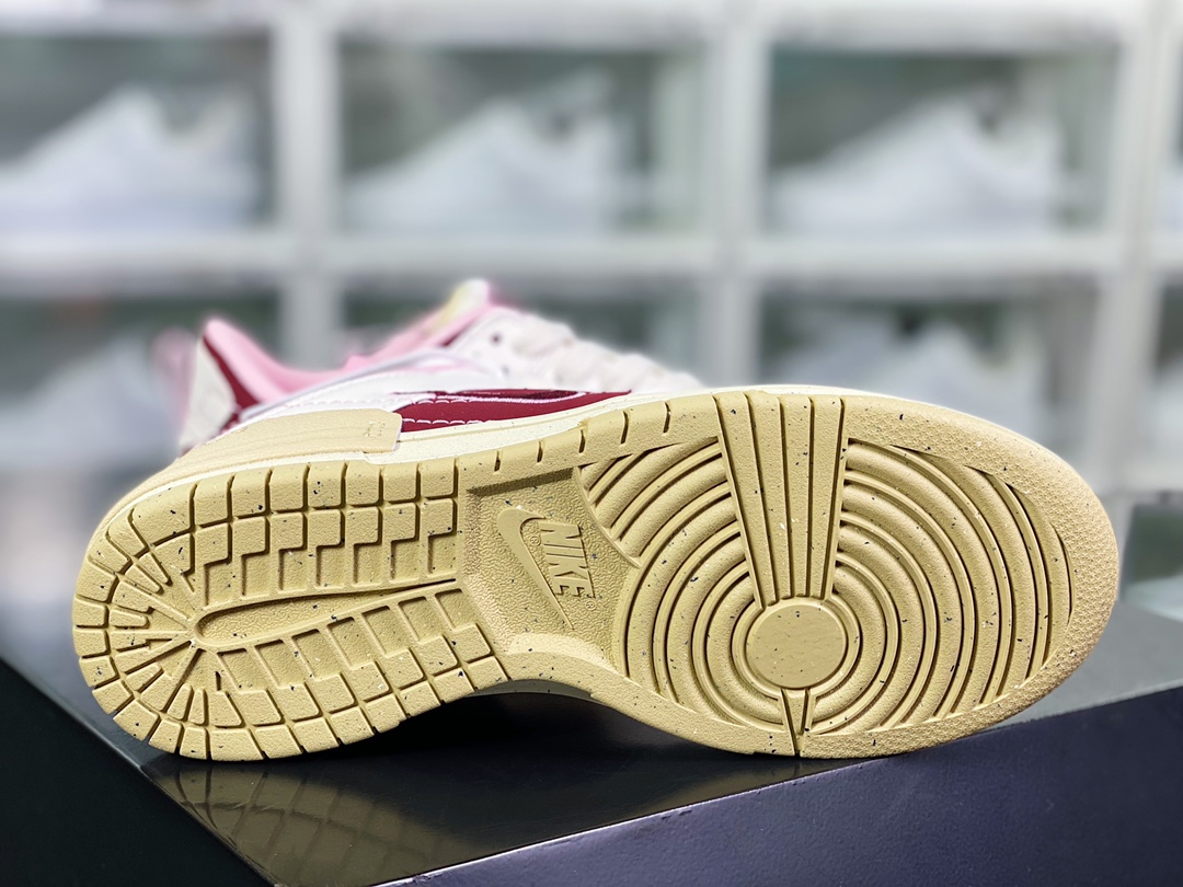 220 Dunk Low Disrupt 2”Valentine’s Day”轻量扣篮破板鞋“解构白粉酒红情人节双钩” FD4617-667