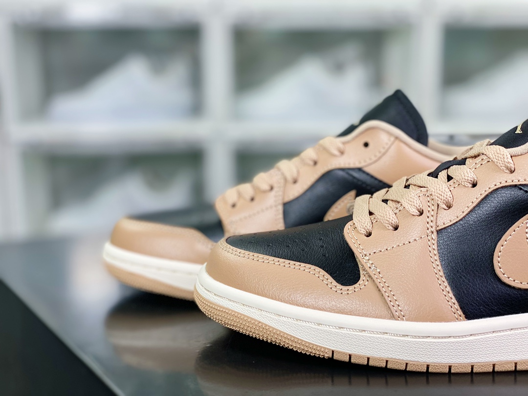 WMNS Air Jordan 1 Low Se ”DESERT BLACK” AJ1 Jordan One-generation low-top basketball shoes ”Mocha Brown Black” DV0774-201