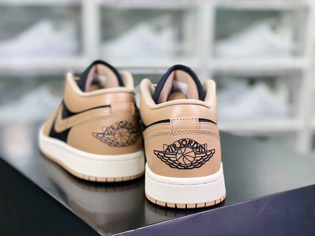 WMNS Air Jordan 1 Low Se ”DESERT BLACK” AJ1 Jordan One-generation low-top basketball shoes ”Mocha Brown Black” DV0774-201