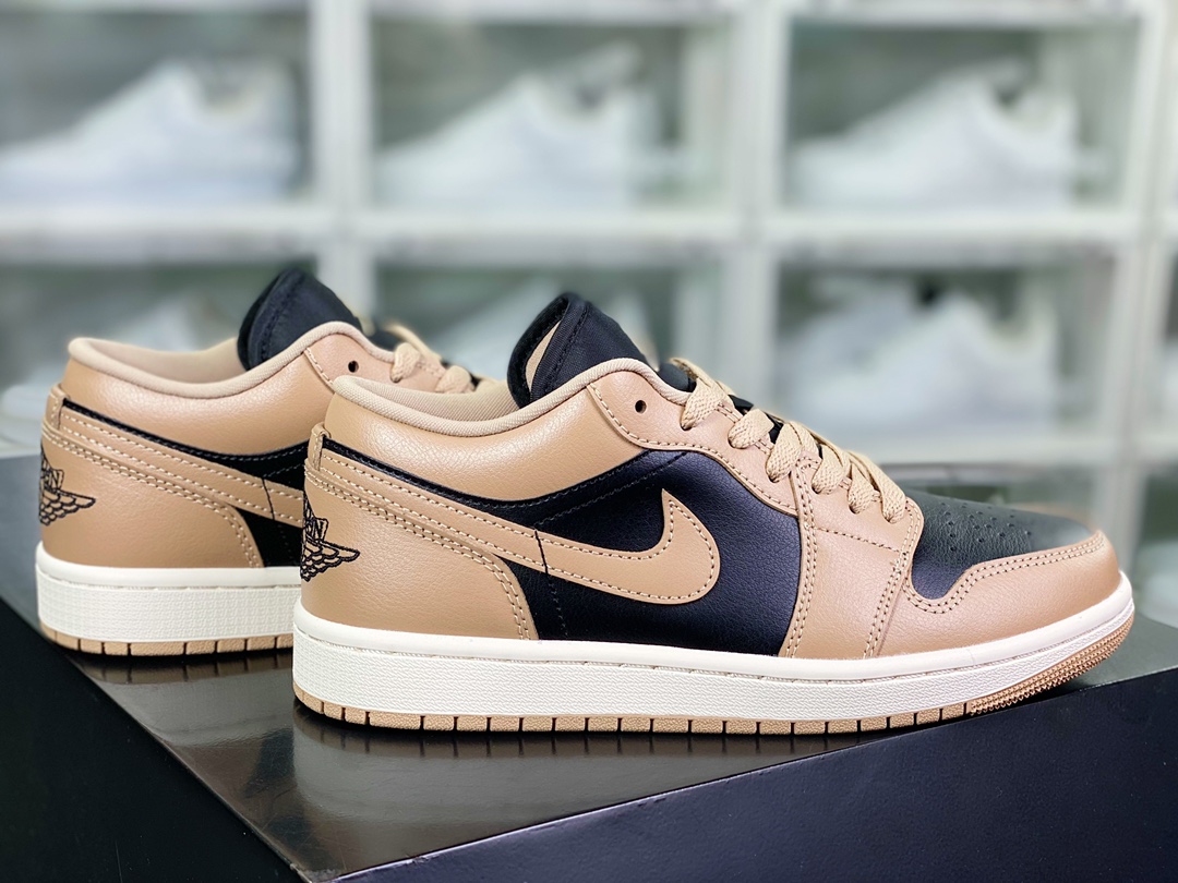 WMNS Air Jordan 1 Low Se ”DESERT BLACK” AJ1 Jordan One-generation low-top basketball shoes ”Mocha Brown Black” DV0774-201