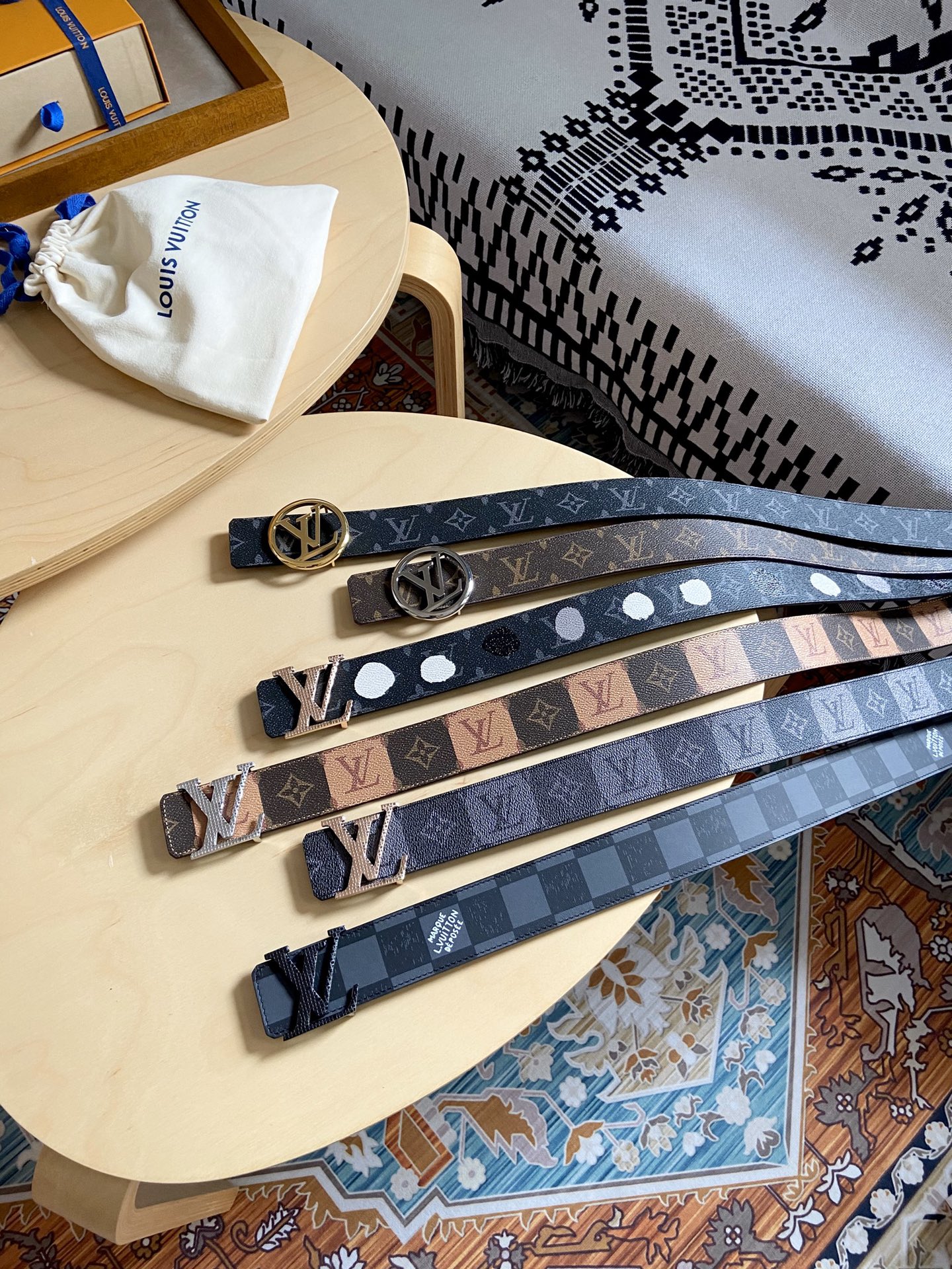 Louis Vuitton LV新品 男士双面腰带4.0cm