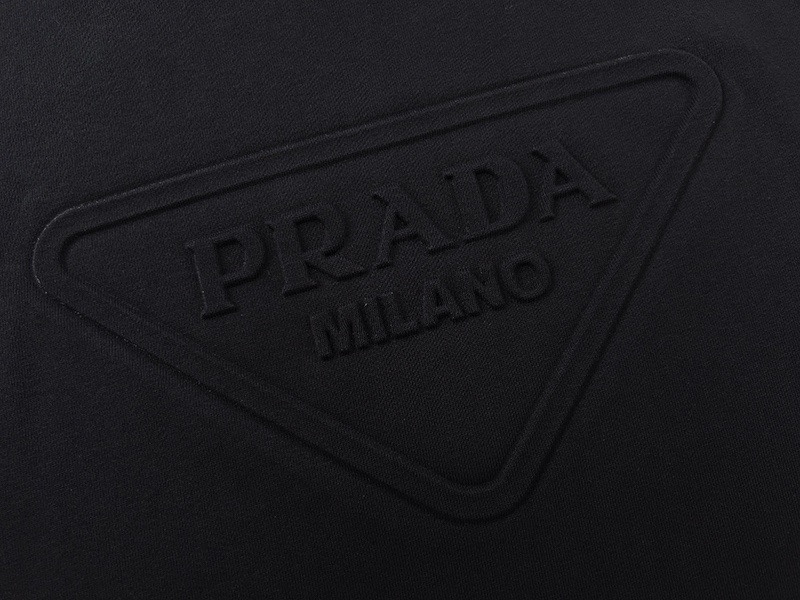 180 普拉达/Prada 夏季新款 经典三角压花字母logo圆领短袖T恤