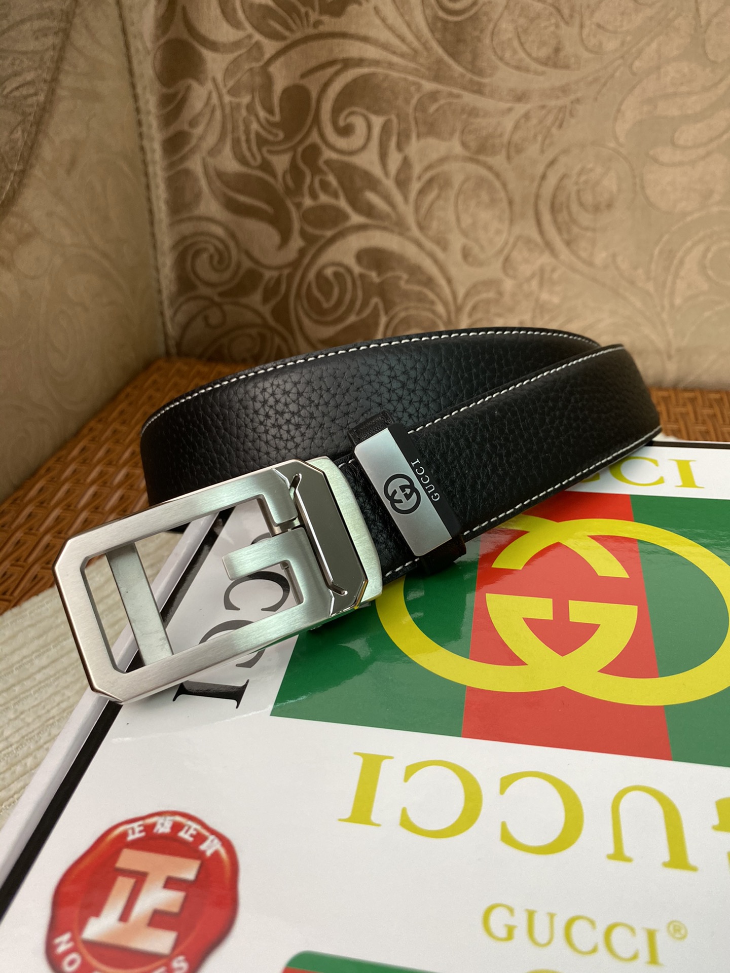 Gucci Belt, 100% Leather Belt with Golden Buckle, Designer Belt for Men 3 i1682004554 1622 1
