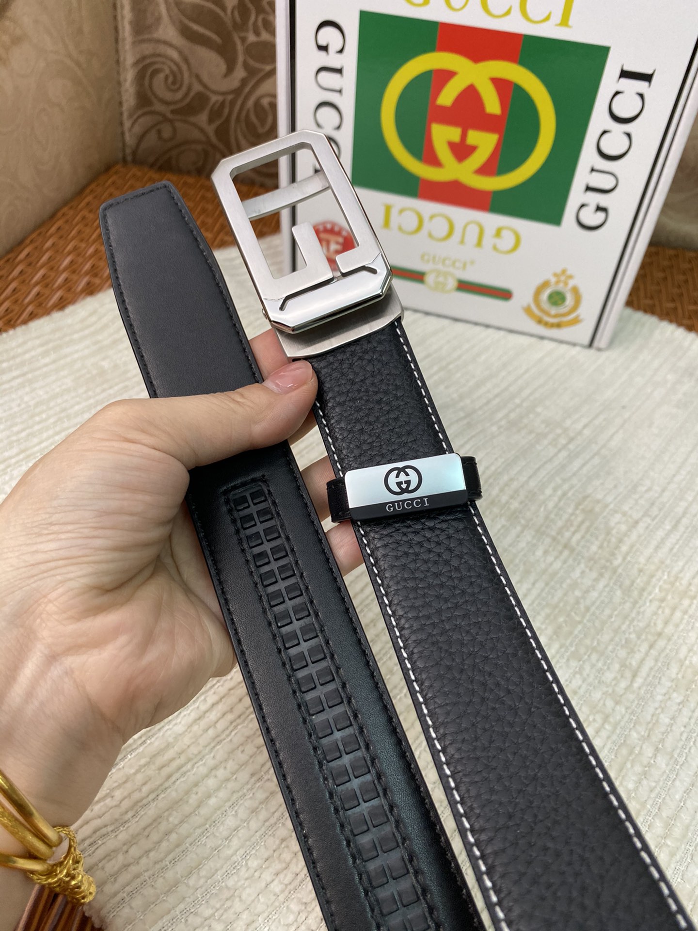 Gucci Belt, 100% Leather Belt with Golden Buckle, Designer Belt for Men 9 i1682004554 9075 7