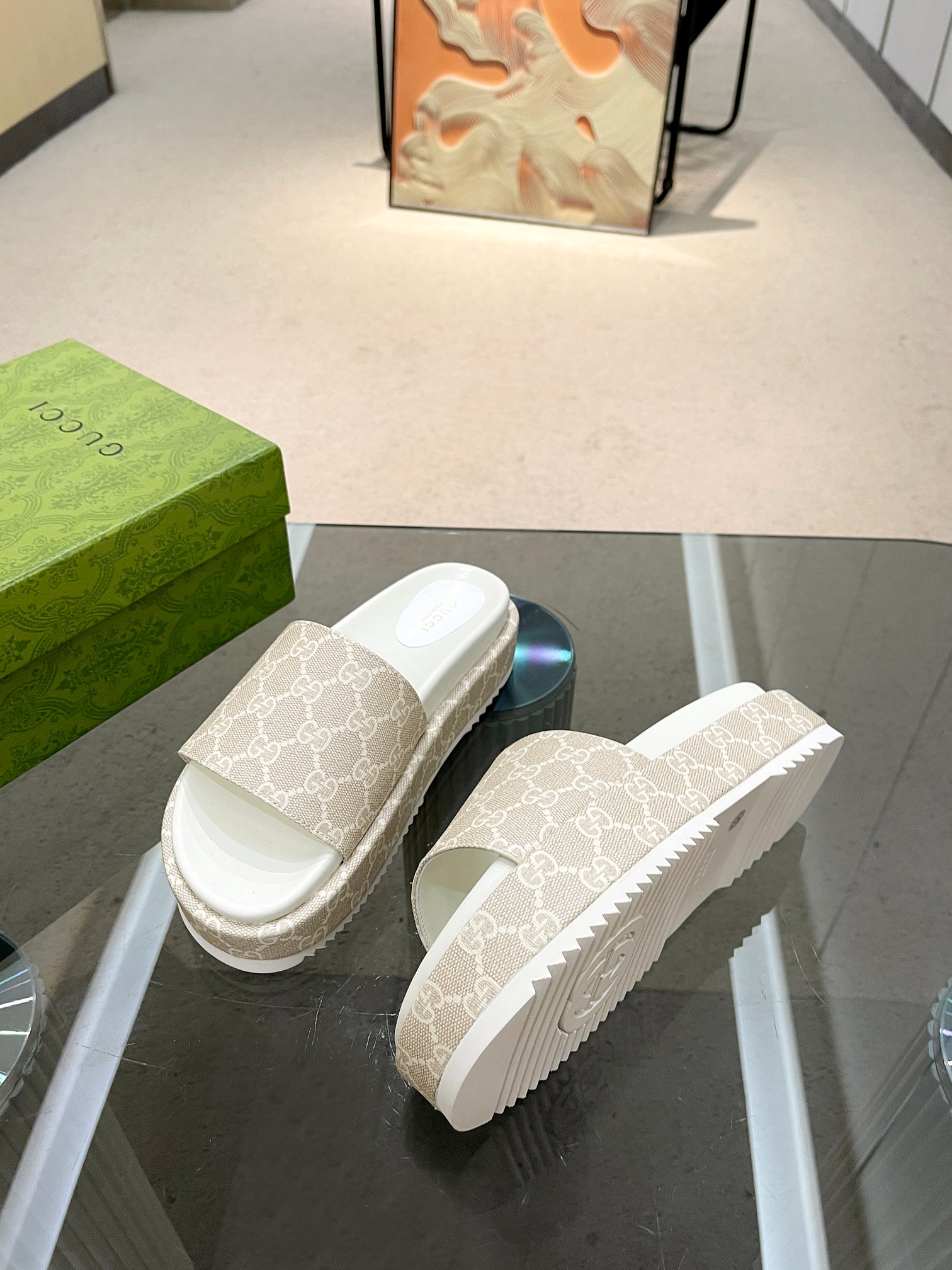 Gucci Limited Edition Platform Slides with Signature Print - Comfortable & Stylish 4 a1682061865880 6376