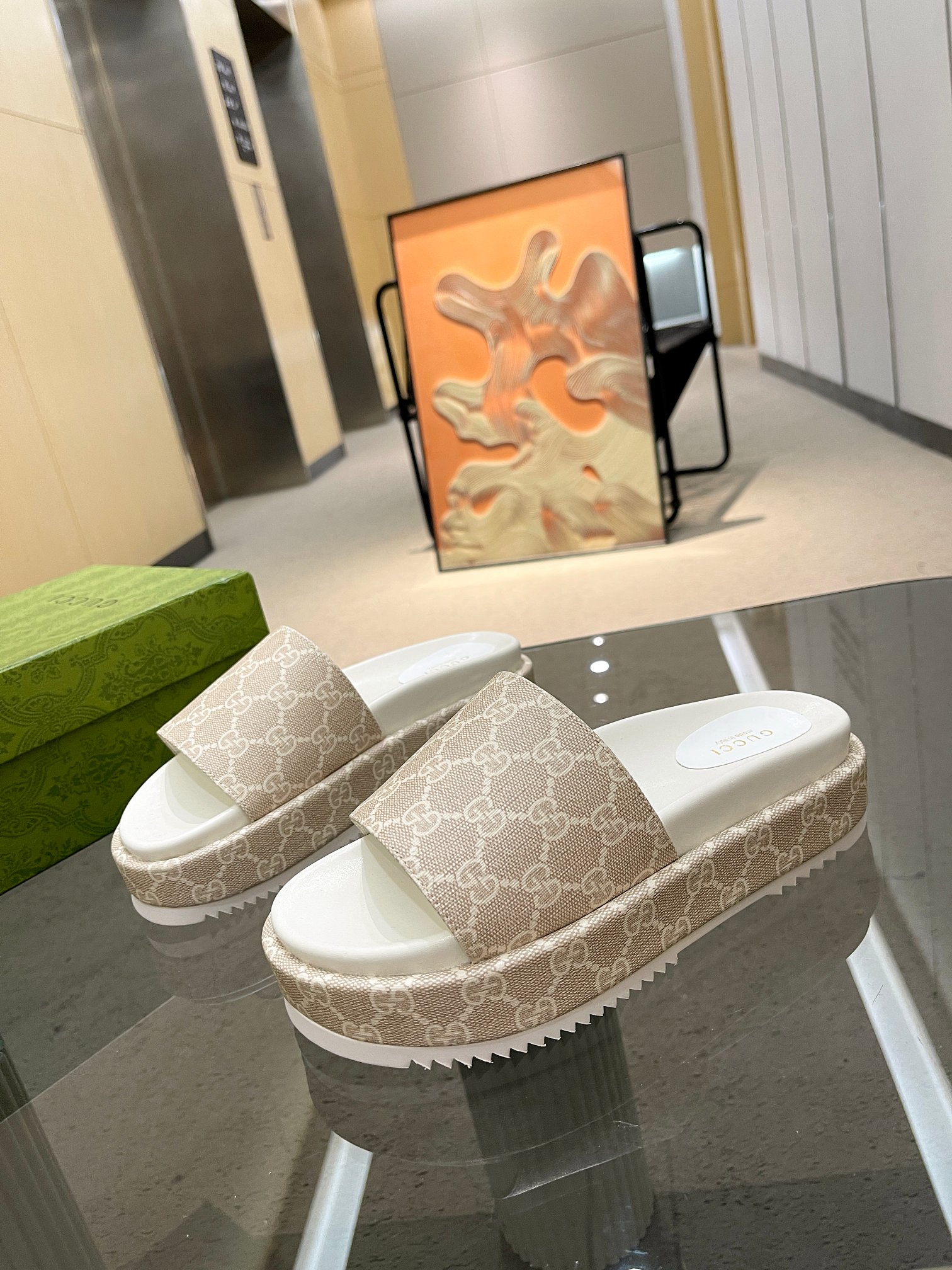 Gucci Limited Edition Platform Slides with Signature Print - Comfortable & Stylish 7 a1682061866217 2341