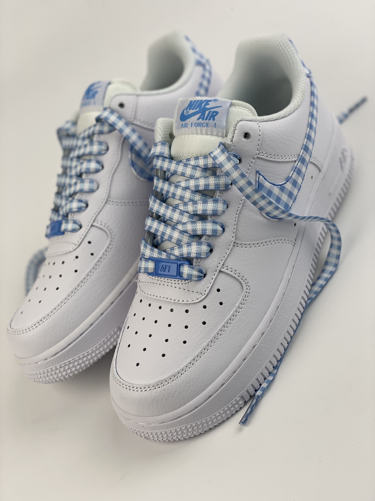 Nike Air Force 1 Low 07 White Blue Plaid DZ2784-100