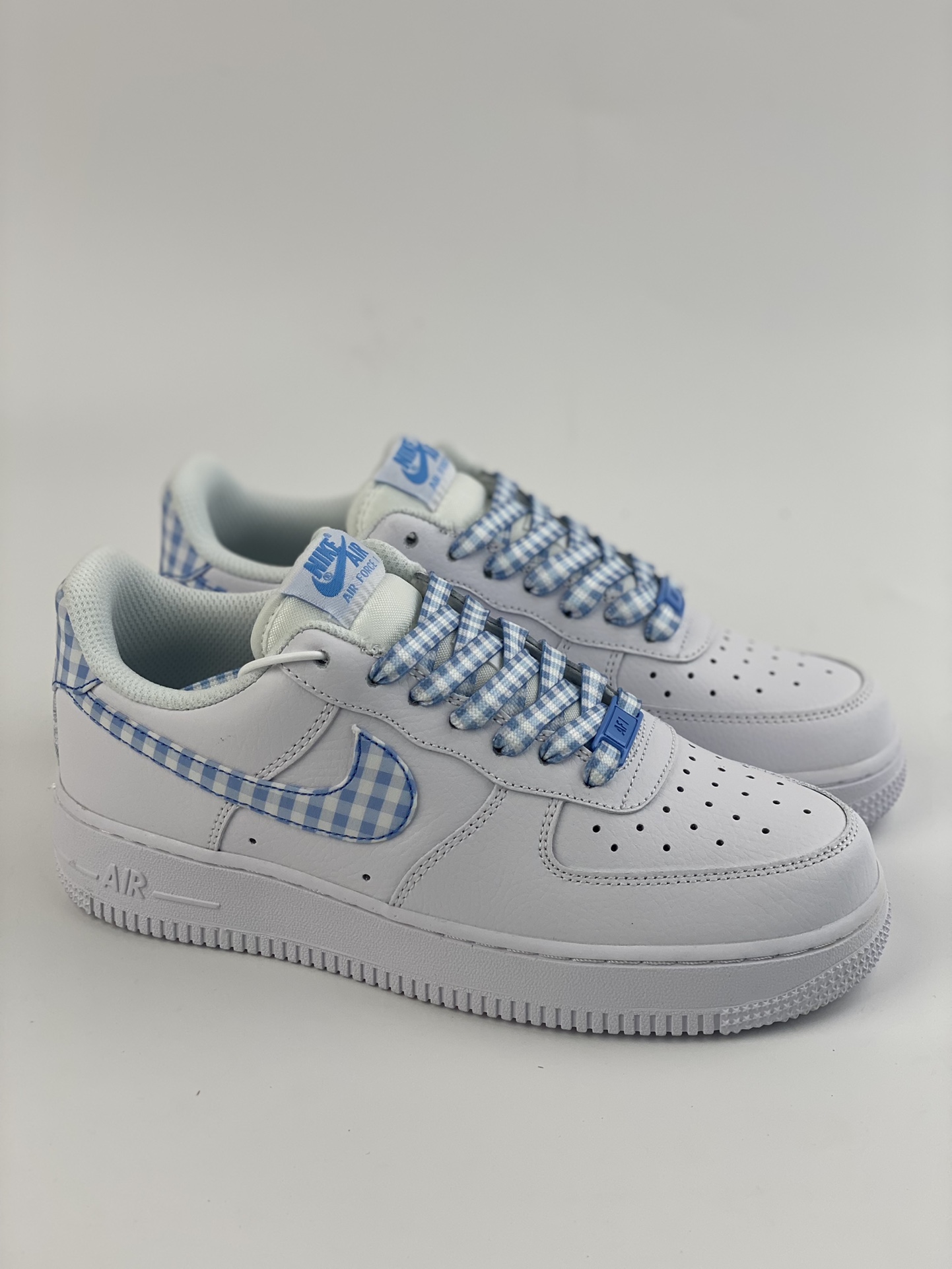 Nike Air Force 1 Low 07 White Blue Plaid DZ2784-100