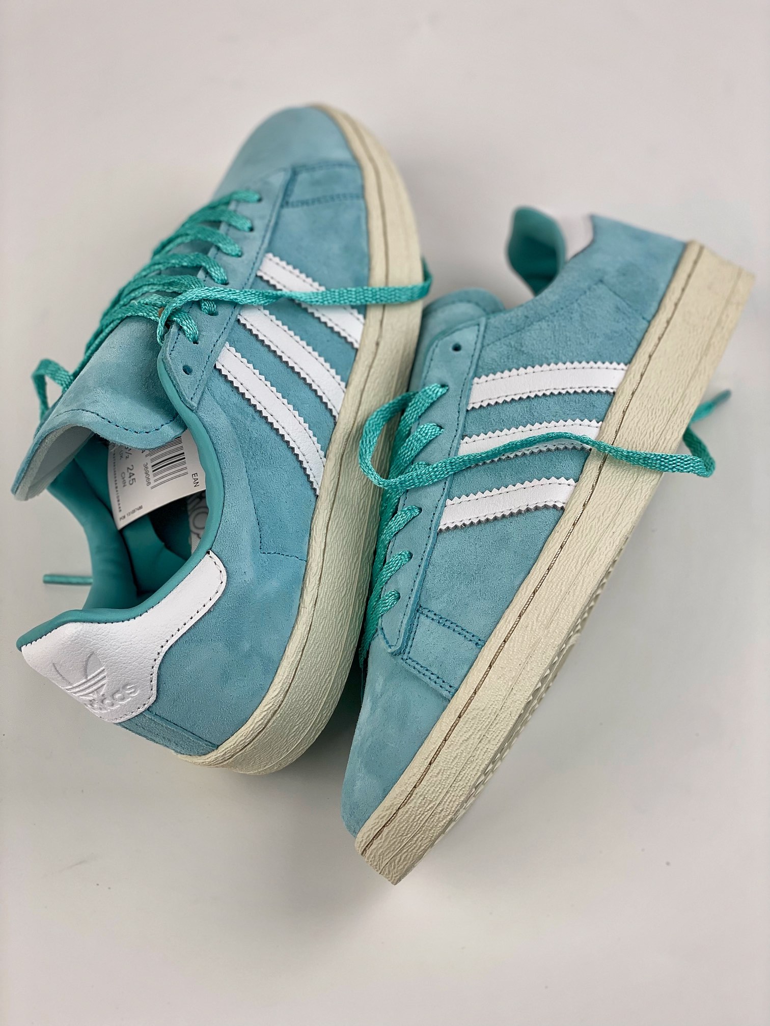 Overseas channel version of the original box original bid adidas Campus 80s clover campus casual board shoes ID7318