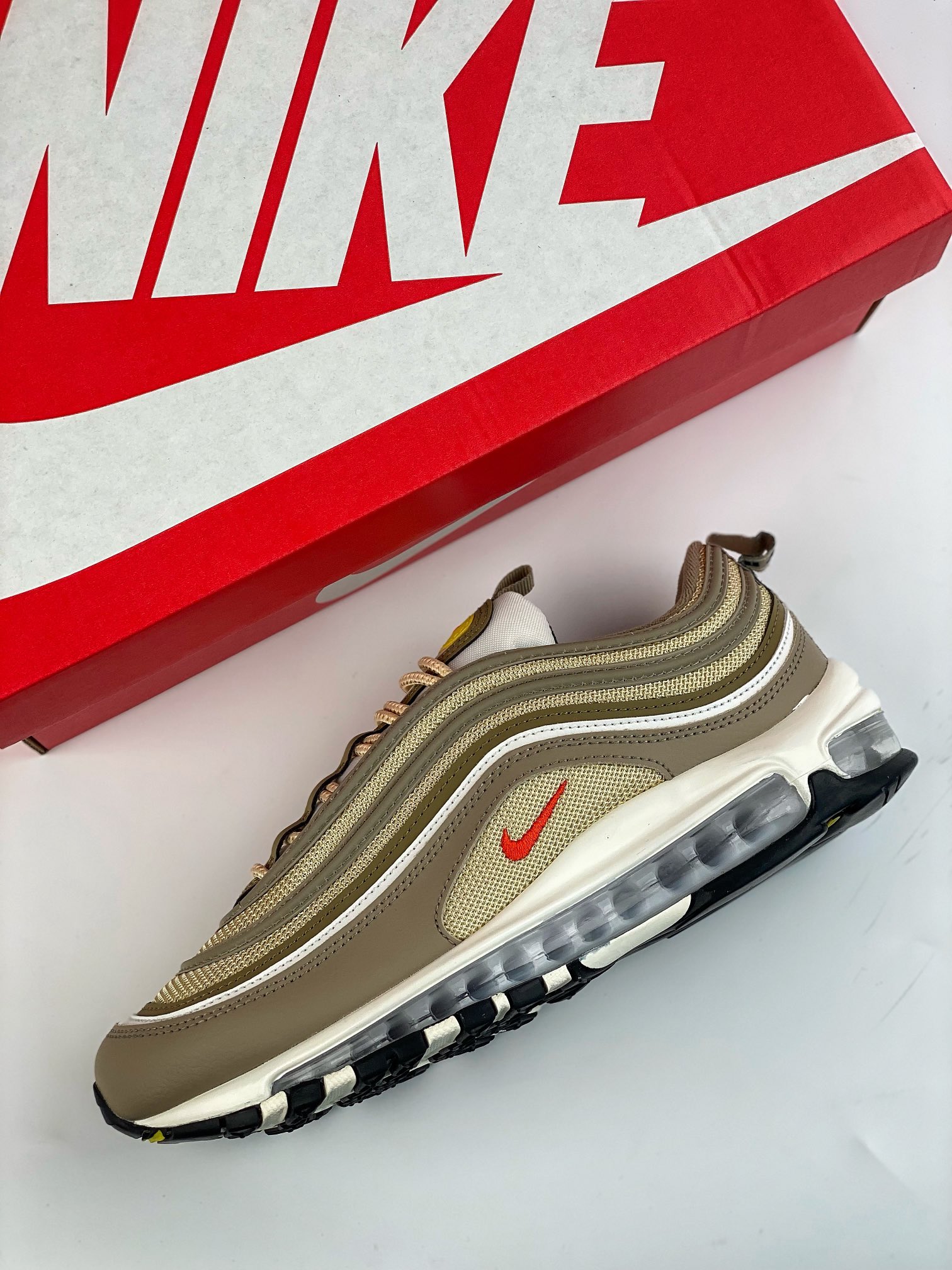 Channel order NK Air Max 97 Khaki Yellow Red Small Hook FD0357-247