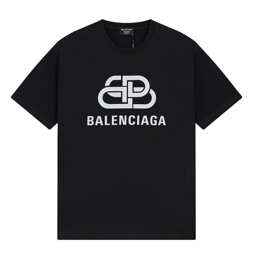 Balenciaga Classic Logo Print Short Sleeve T-Shirt, Black, Relaxed Fit 1 Balenciaga Classic Logo Print Short Sleeve T-Shirt, Black, Relaxed Fit