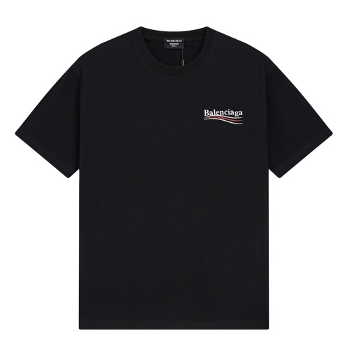 Balenciaga Classic Wave Logo Print Short Sleeve T-Shirt, Relaxed Fit 1 Balenciaga Classic Wave Logo Print Short Sleeve T-Shirt, Relaxed Fit