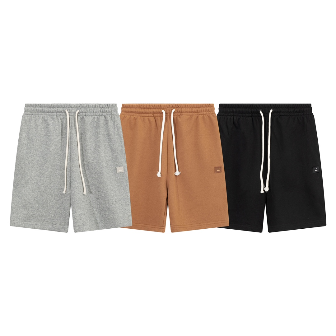 Acne Studios Face AC Smiley Sports Recreational Shorts in Black, Grey, Coffee, Sizes S-XL