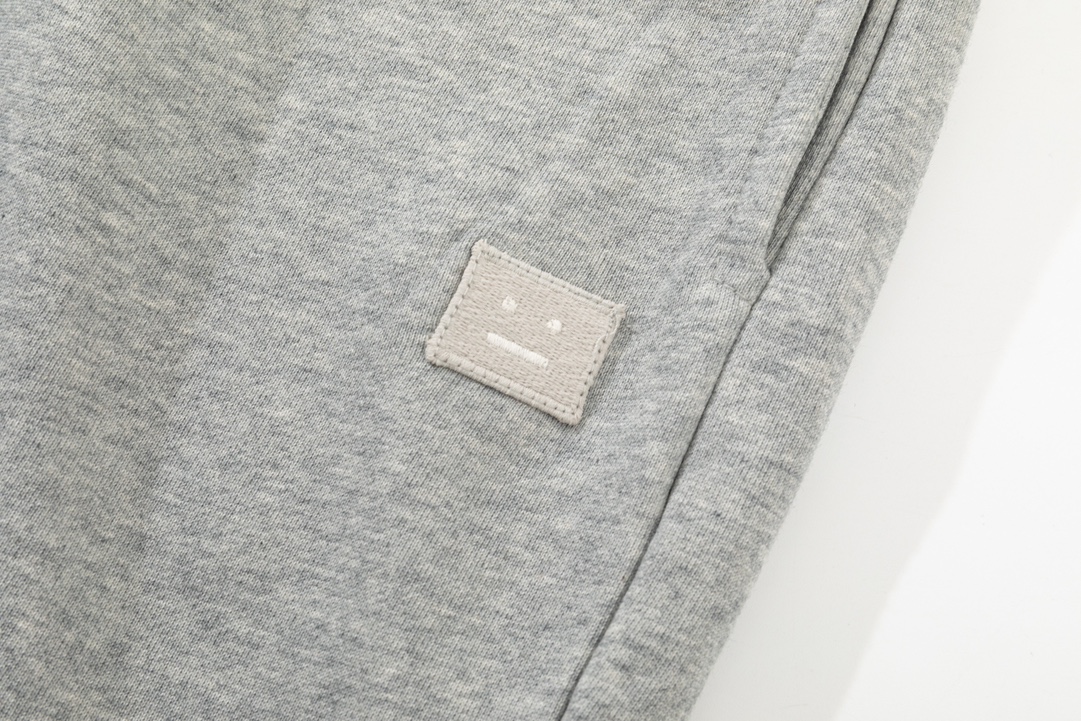 Acne Studios Face AC Smiley Sports Recreational Shorts in Black, Grey, Coffee, Sizes S-XL - 图片 7