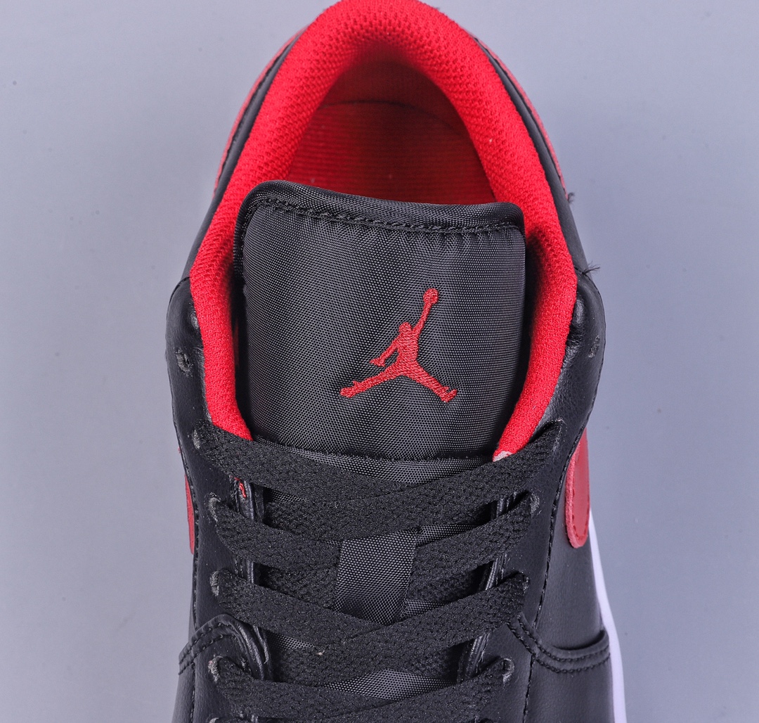 200 K Air Jordan 1 Low ”White Toe” AJ1 乔1小黑红脚趾低帮篮球鞋 553558-063