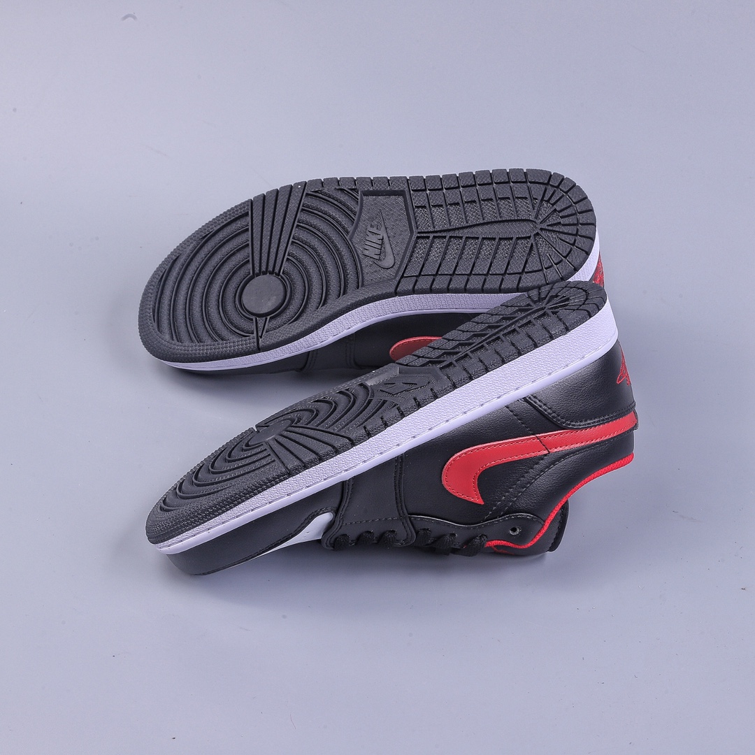 200 K Air Jordan 1 Low ”White Toe” AJ1 乔1小黑红脚趾低帮篮球鞋 553558-063