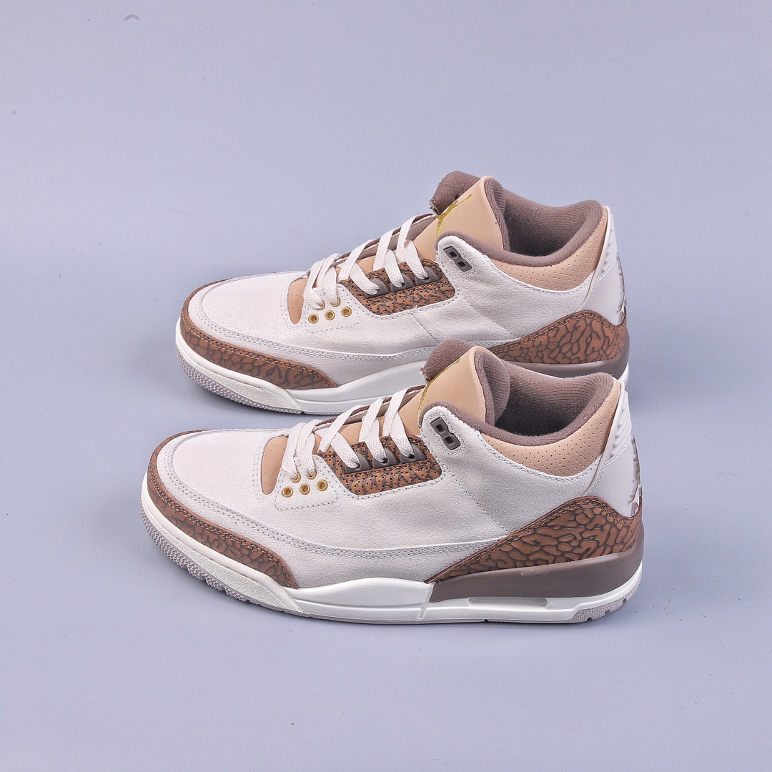 350 W Air Jordan 3 ”Palomino”「摩卡爆裂纹」 鞋身 CT8532-102