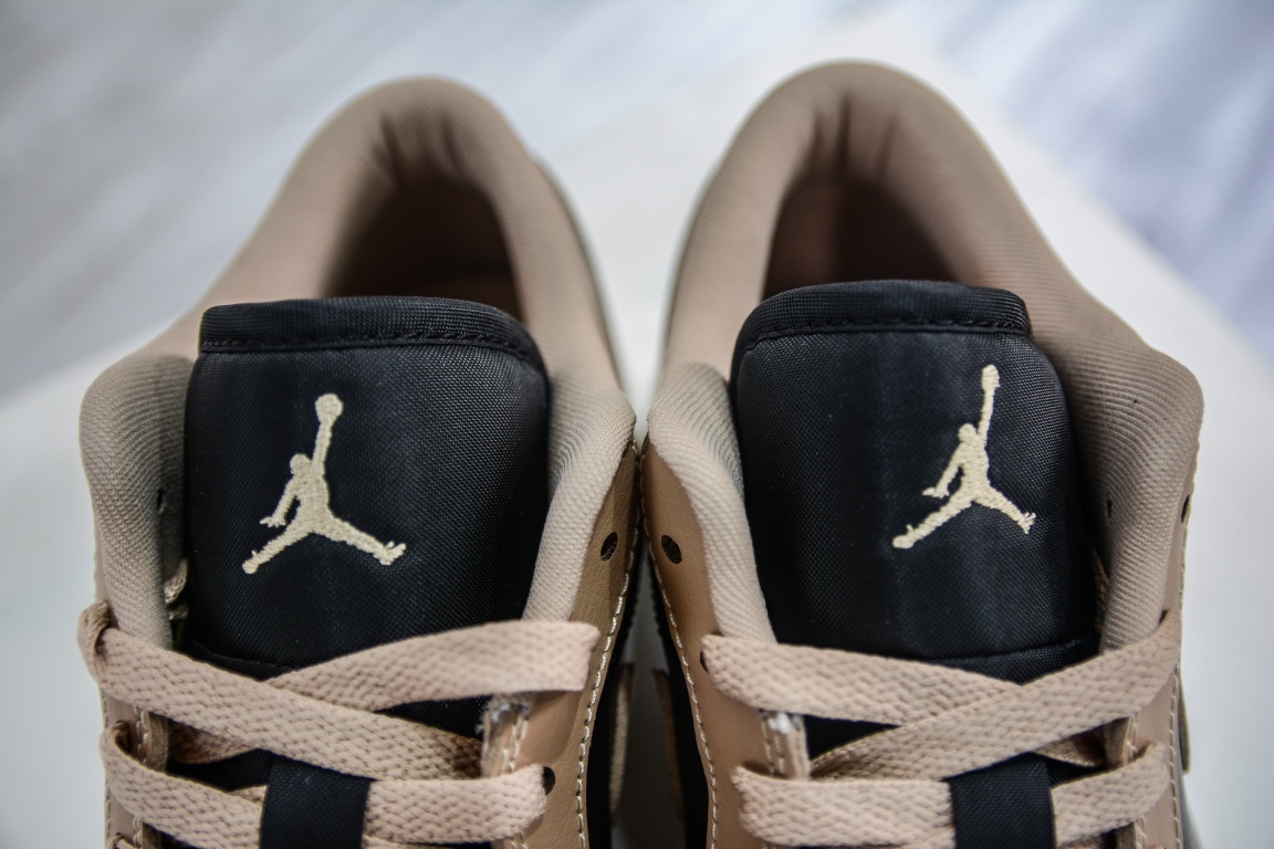 Pure original Air Jordan 1 Low black and brown, the only exclusive top layer leather in the market DC0774-201