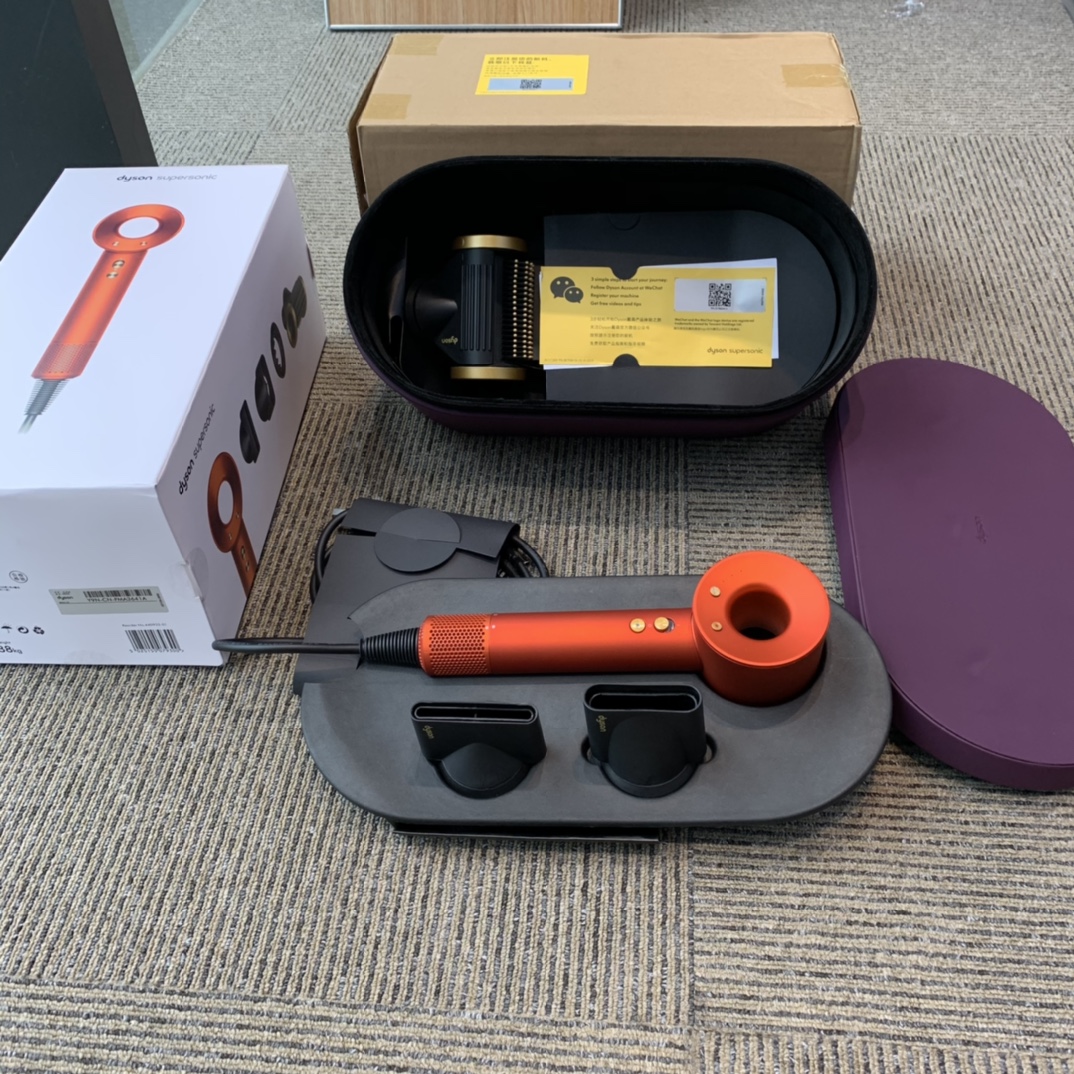 ❻戴森吹风机HD15（最新升级款）限量礼盒皮盒款：黄玉橙色