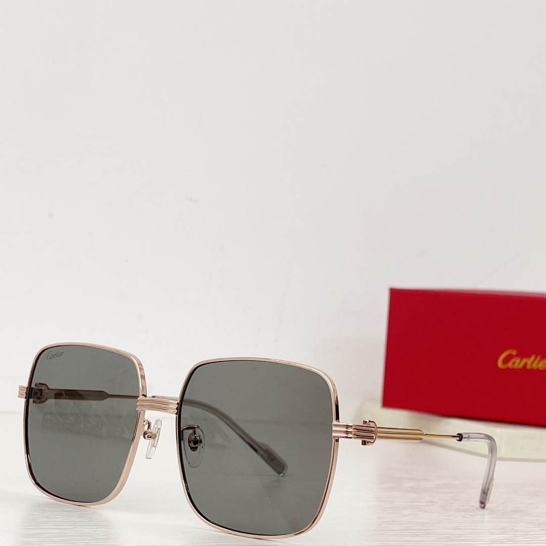 Cartier卡地亚新款方框男女通用太阳眼镜