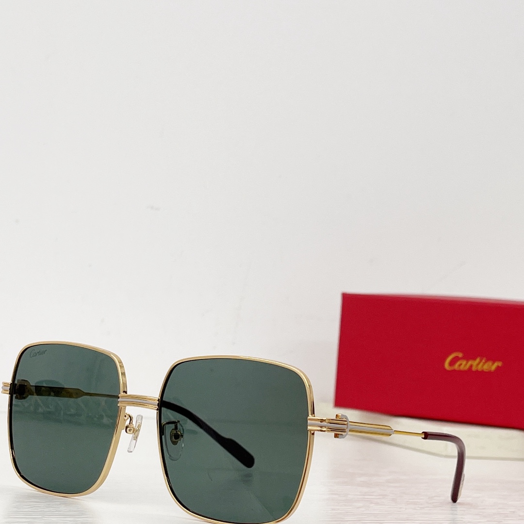 Cartier卡地亚新款方框男女通用太阳眼镜