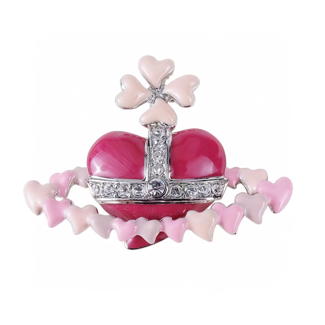 NO:103403,80 necklaces 80 brooch Queen Mother Valentine's Day pink love track Valentine's Day brooch necklace set, Queen Mother Necklace Queen Mother Brooch, necklace, brooch, breastpin1986090980项链80胸针 西太后情人节粉色爱心轨道情人节款 胸针项链套装,西太后项链西太后胸针,necklace,brooch，breastpin,Jewelry