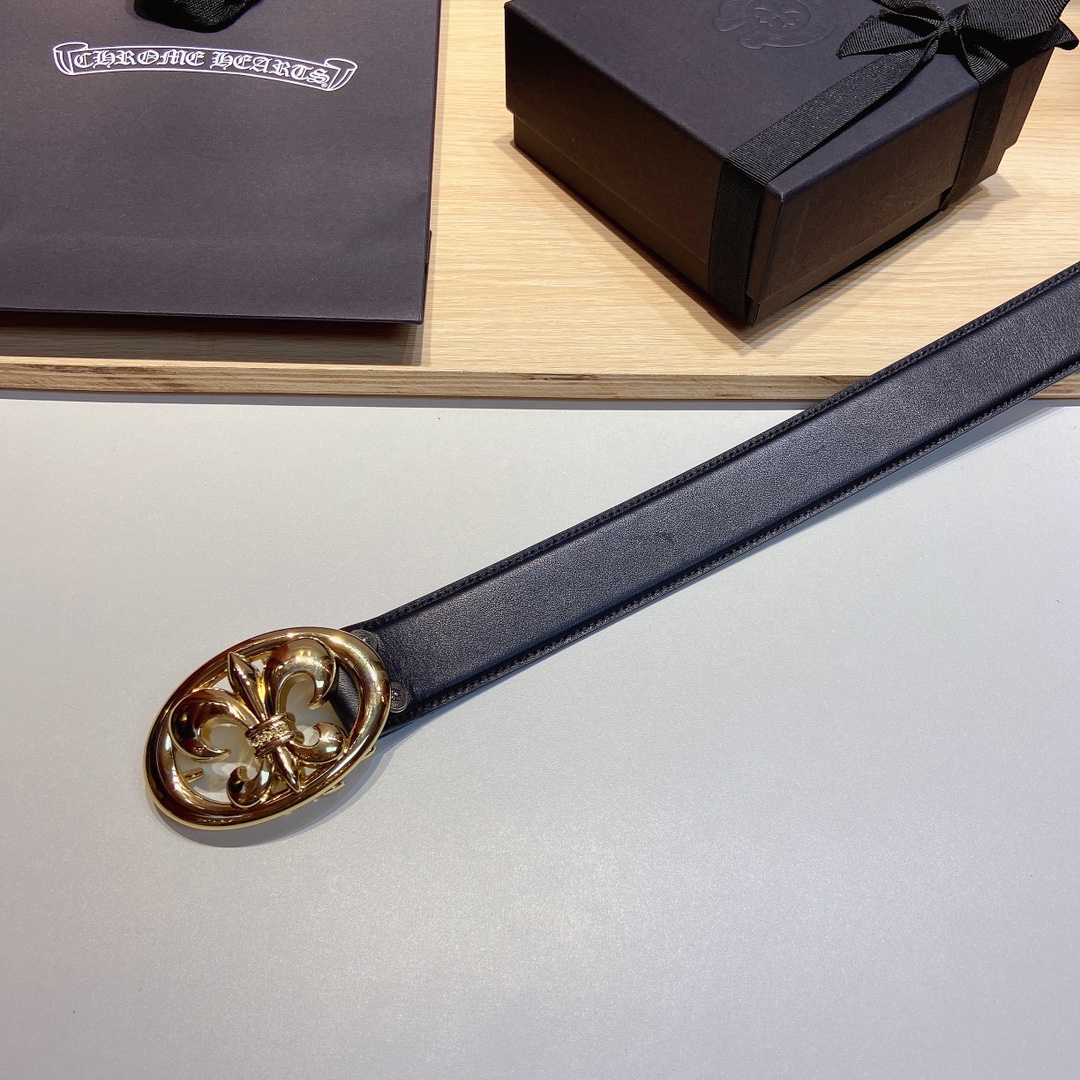 克罗心头层树膏皮带可拆卸款精品五金带