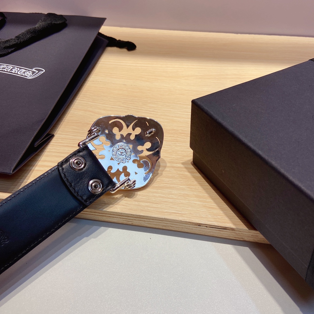 克罗心头层树膏皮带可拆卸款精品五金带