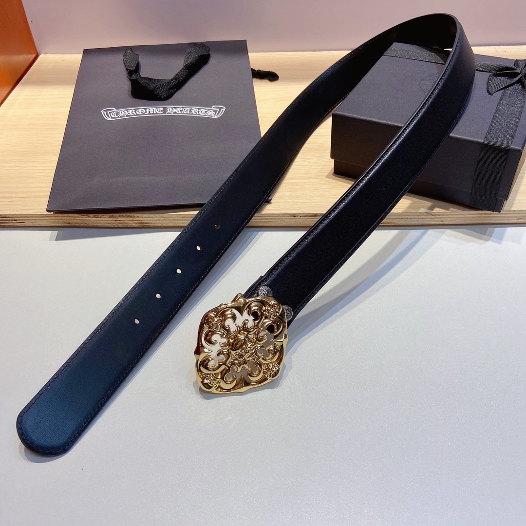 克罗心头层树膏皮带可拆卸款精品五金带