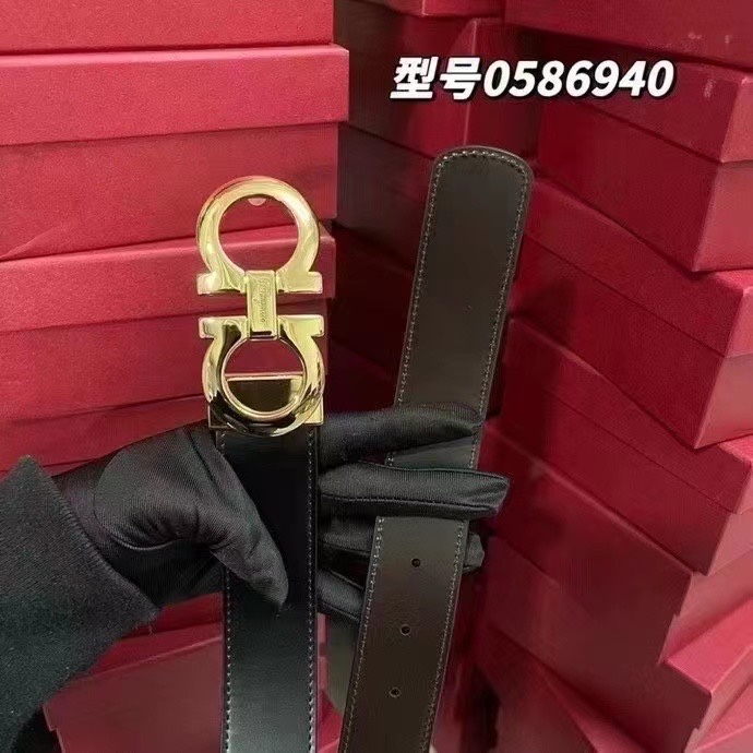 Ferragamo 国现 Ferragamo菲拉格慕 男士皮带 双面可用，可自由裁剪 尺码更合身，附件