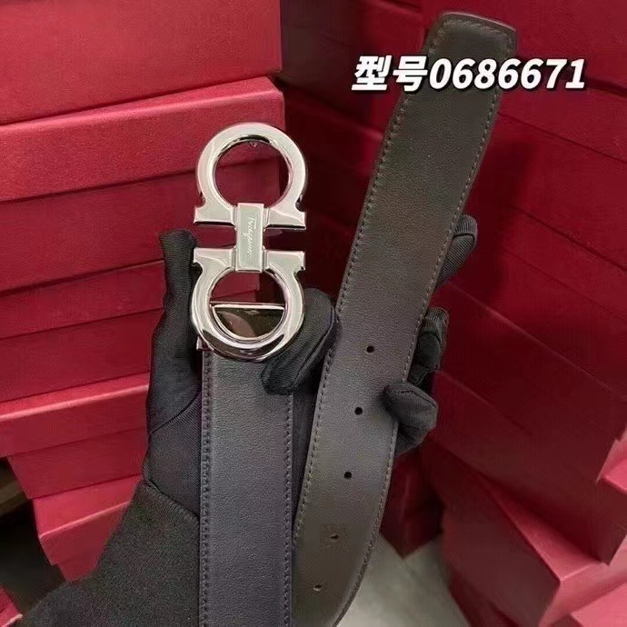 Ferragamo 国现 Ferragamo菲拉格慕 男士皮带 双面可用，可自由裁剪 尺码更合身，附件