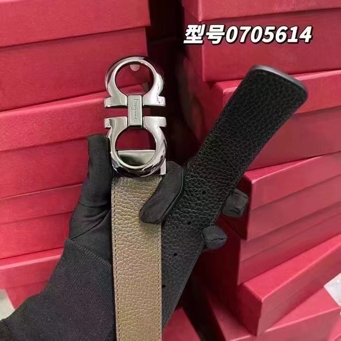 Ferragamo 国现 Ferragamo菲拉格慕 男士皮带 双面可用，可自由裁剪 尺码更合身，附件