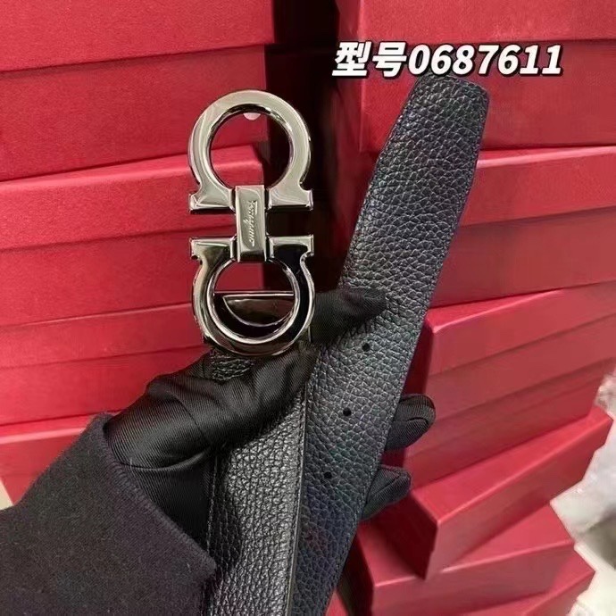 Ferragamo 国现 Ferragamo菲拉格慕 男士皮带 双面可用，可自由裁剪 尺码更合身，附件