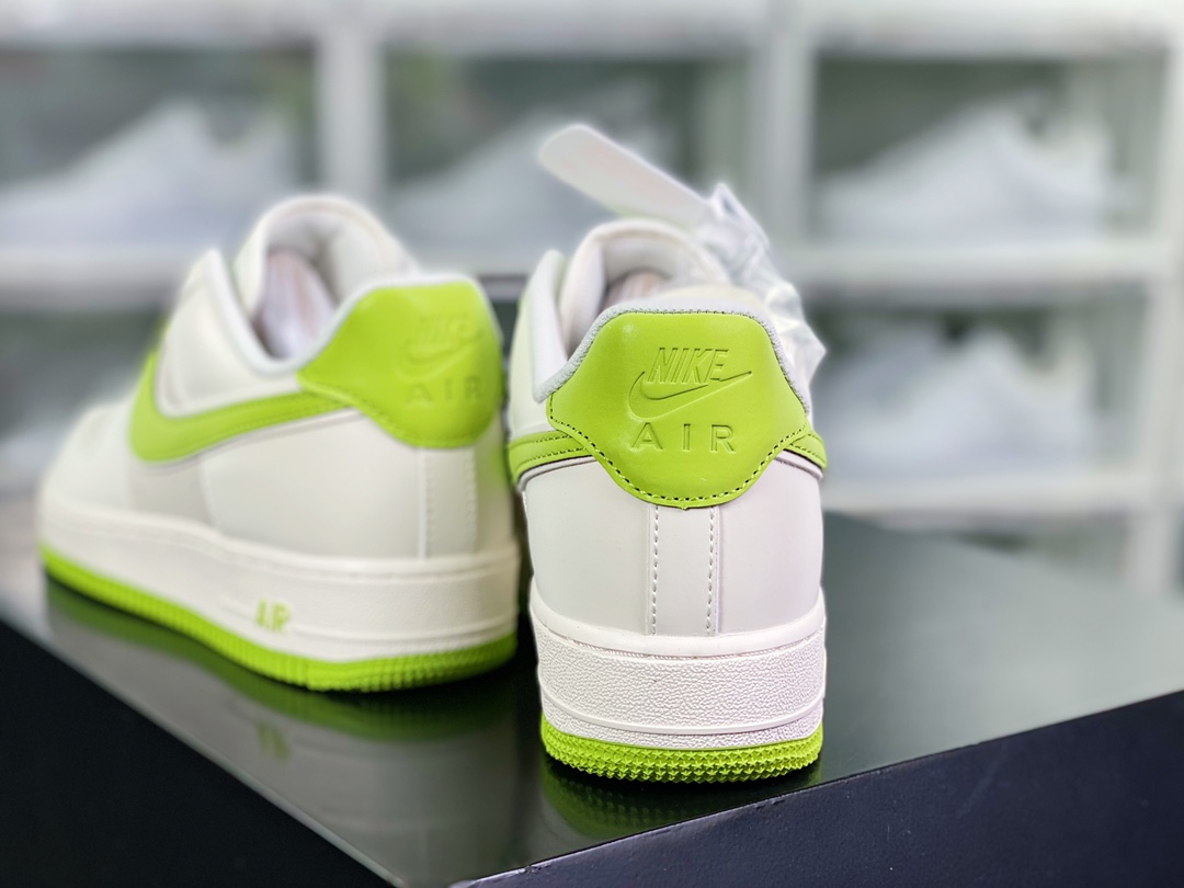 Air Force 1'07 LOW ”Beige White/Avocado Green Reflective” Air Force No. 1 Shoes ”Leather Rice White Adee Pipanus Green 3M Reverse Light Hook” GL6835-007