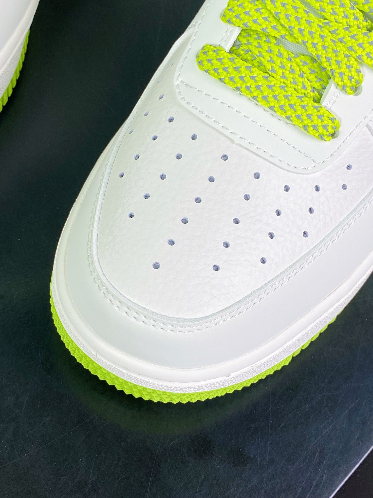 Air Force 1'07 LOW ”Beige White/Avocado Green Reflective” Air Force No. 1 Shoes ”Leather Rice White Adee Pipanus Green 3M Reverse Light Hook” GL6835-007