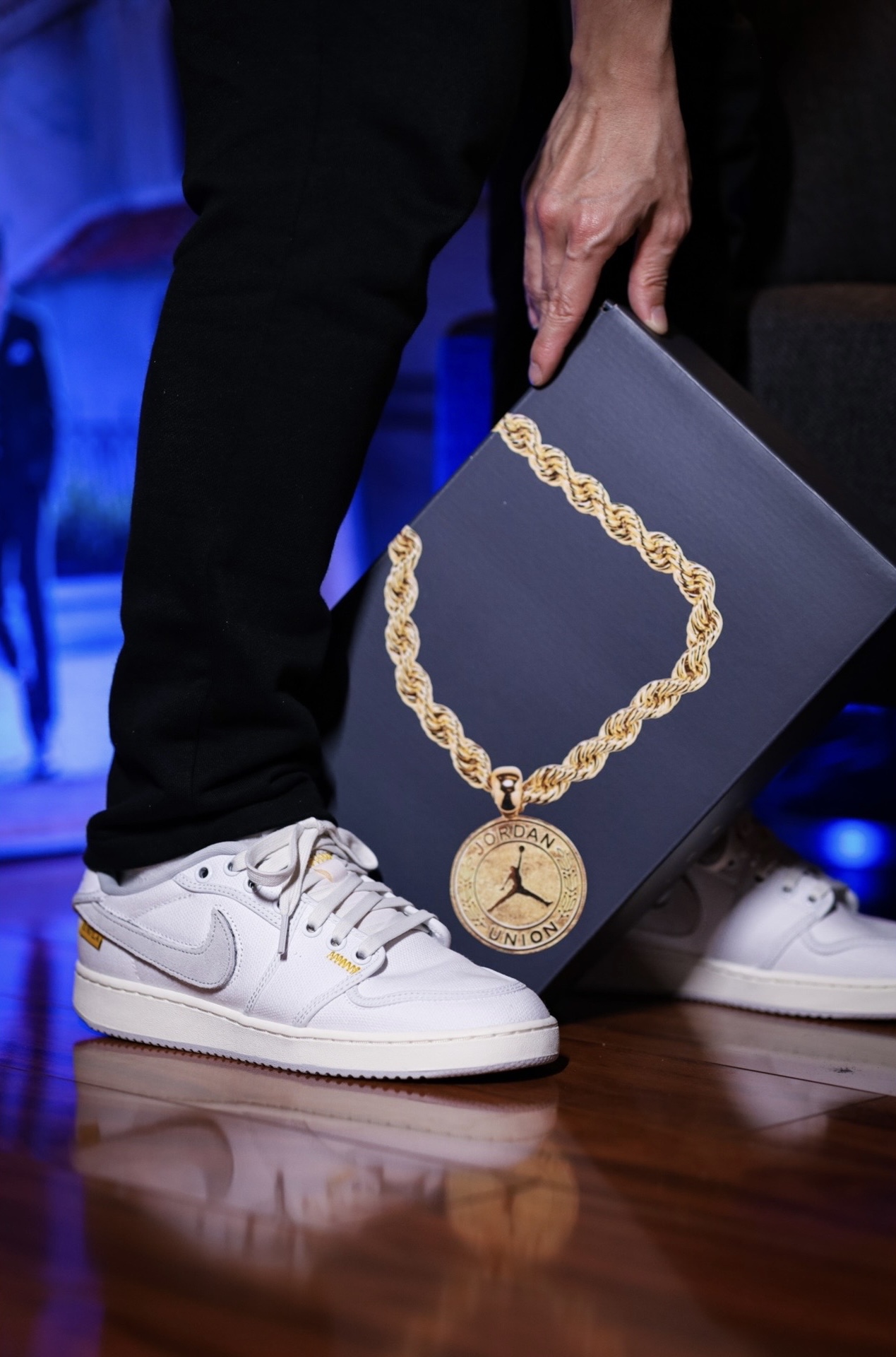 Air Jordan 1 Low White Dedos de edición conjunta blanca DO8912 101 Material de pie #
