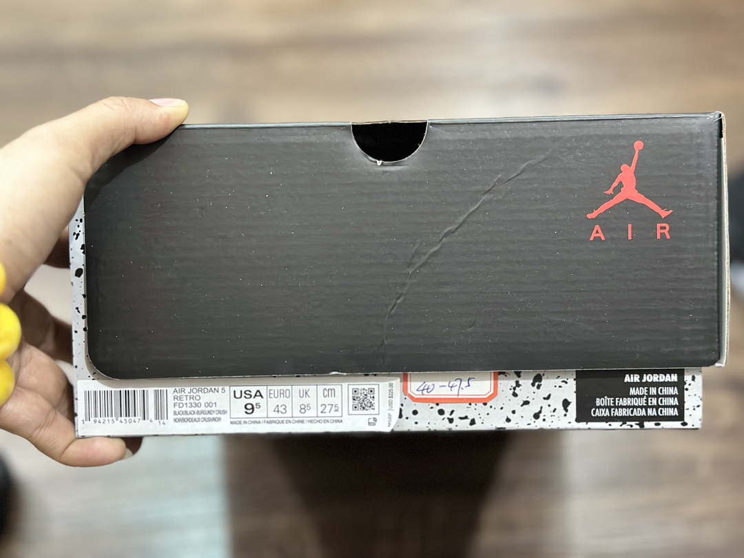 350 Air Jordan 5 乔5工艺黑 aj5黑红麂皮  FD1330-001