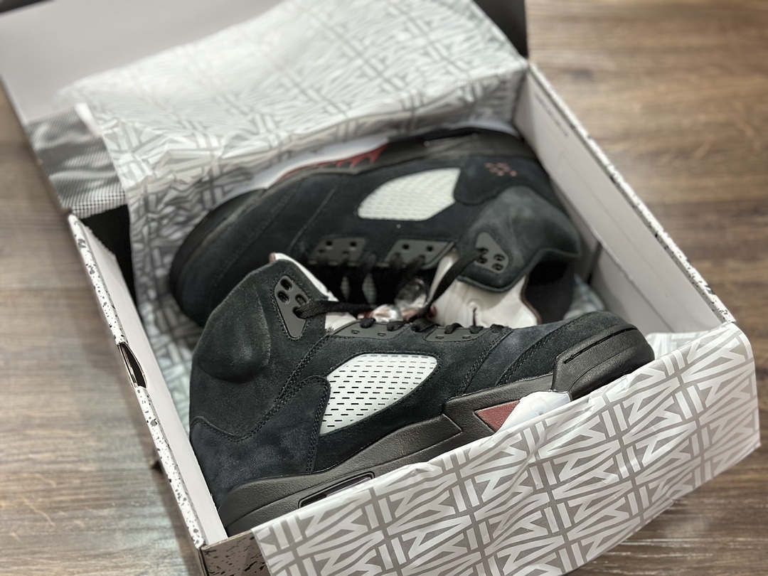 Air Jordan 5 Joe 5 craft black aj5 black and red suede FD1330-001