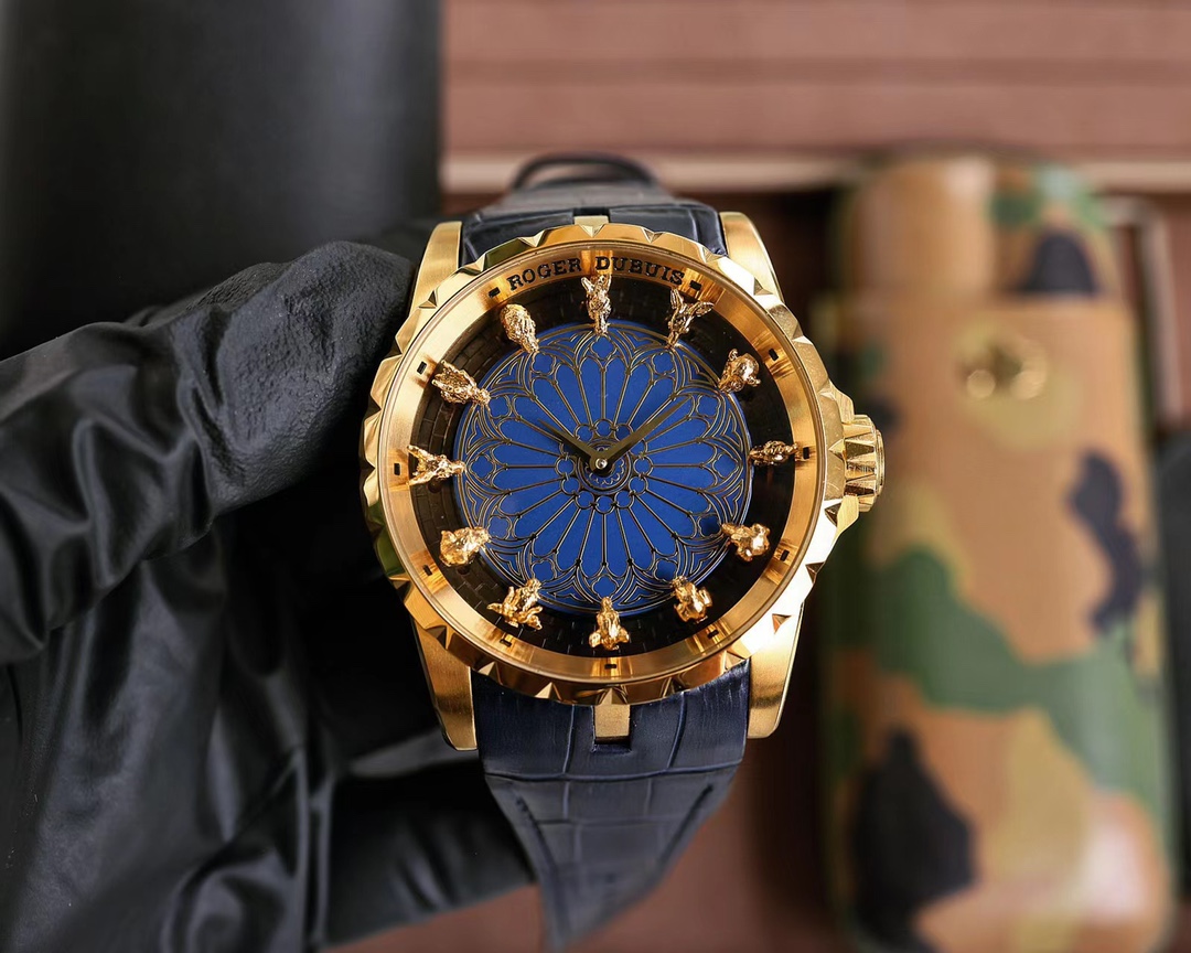 罗杰杜彼ROGERDUBUIS大器晚成王者归来！精雕细镂尽心竭力成就永恒经典腕表尺寸45mmX15.7m