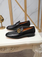 Gucci Luxury
 Shoes Plain Toe Men Cowhide Rubber Sheepskin Fashion Casual