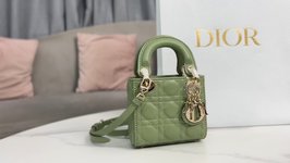 Dior Bags Handbags Green Sheepskin Lady Mini