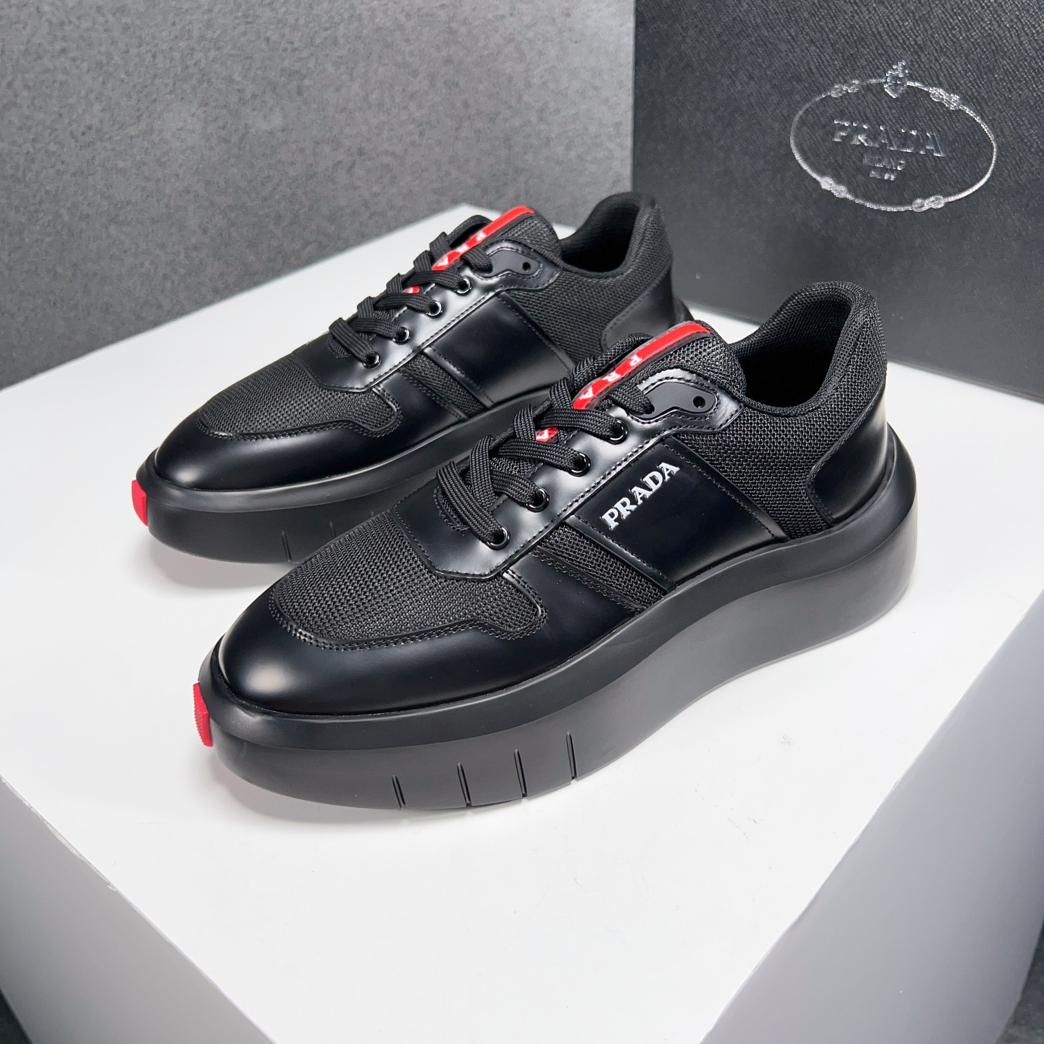 Prada Style Green Leather Men's Shoes Lookbook Reference image 1