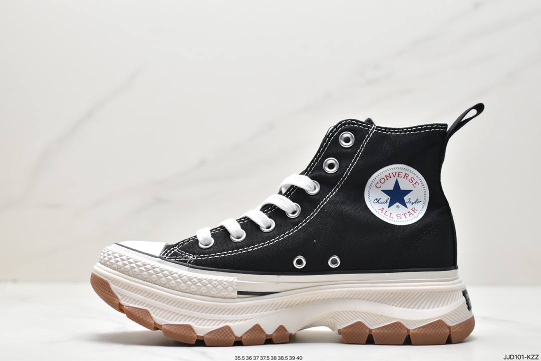 Converse Run Star Hike1970s Xiao Zhan and Zhang Yuqi's same Valentine's Day limited edition platform sawtooth bottom thick bottom heightening canvas shoes